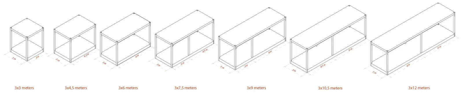 3Cycle dimensional grid and module spans